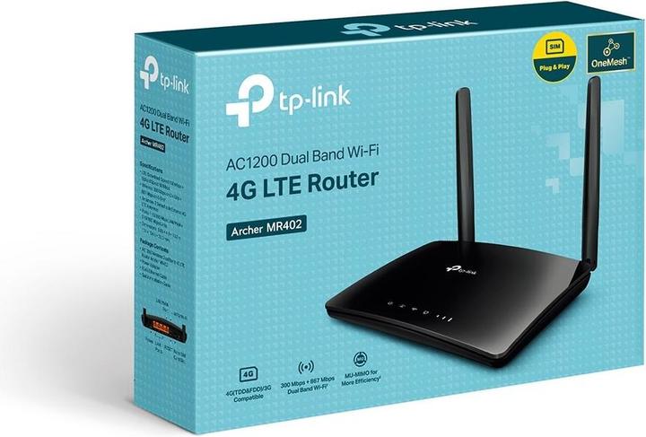 Actual product image TP-Link Routers Archer MR402 AC1200 Wireless Dual Band 4G LTE Router