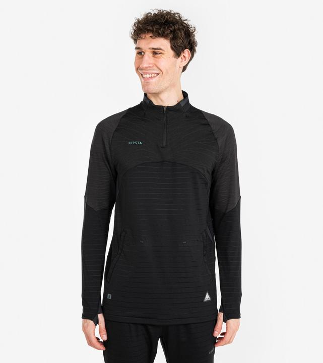 Kipsta Damen/Herren Fussball 1/2 Zip - CLR schwarz