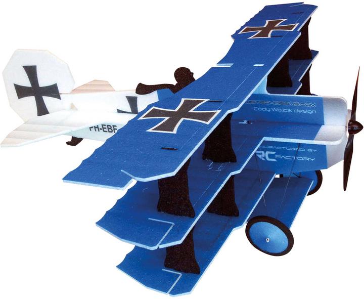 Image du produit RC Factory RC-Factory Crack FOKKER Dr.1 Triplane bleu LITE series (Voltige)
