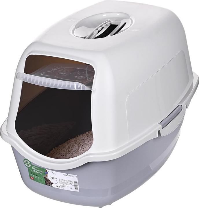 Actual product image Diamentiq BAILA biel/jasnoszary - kuweta dla kota (Cat litter tray open)