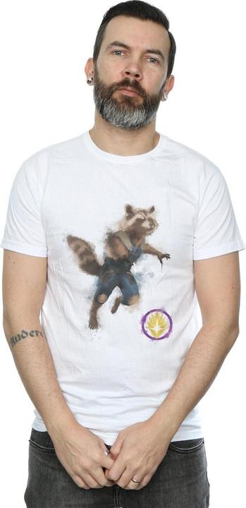 Actual product image Mens Avengers Endgame Painted Rocket T-Shirt (XL)