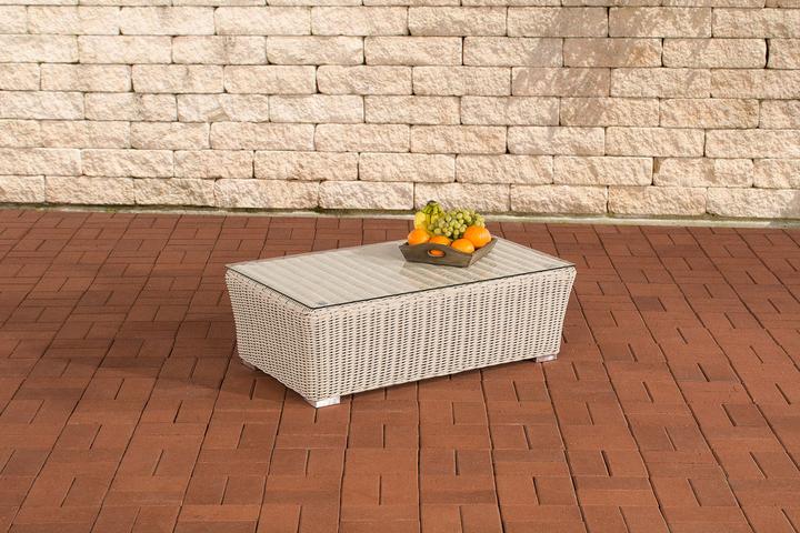 Image du produit CLP Table en verre Mandal, blanc perle (100 cm)