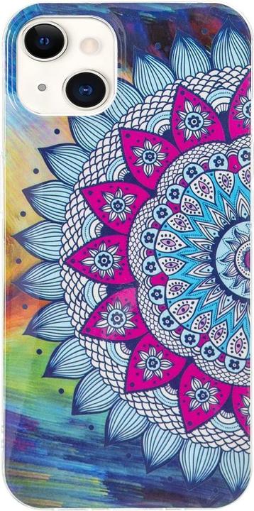 Actual product image Ueli Express iPhone 15 Glow Glow Rubber Protective Case Mandala Large (Apple iPhone 15)