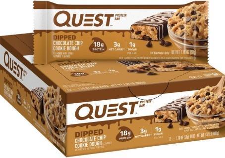 Immagine prodotto Quest Nutrition Quest Bars Dipped, 12 barrette da 50 g, pasta di biscotti al cioccolato (Pasta biscotto al cioccolato, 1 pz., 600 g)