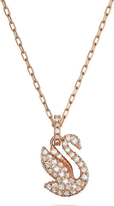 Produktbild Swarovski Iconic Swan Halskette Schwan Klein Weiss Roségold (Swarovski Metall, 38 cm)