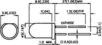Produktbild Velleman 5mm Phototransistor Water-Clear 940Nm
