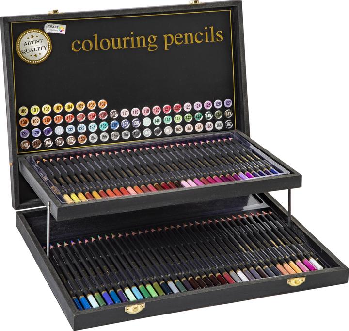 Craft Colouring pencils, 68 pcs in wooden box - (K-CR0472/GEA) (Multicoloured, 68 x)
