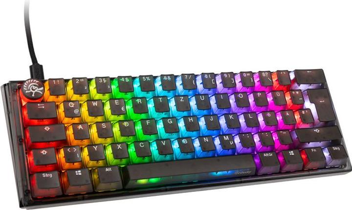 Productafbeelding Ducky One 3 Aura Black Mini Gaming Keyboard, RGB LED - MX-Speed-Silver (NL, Bedraad)