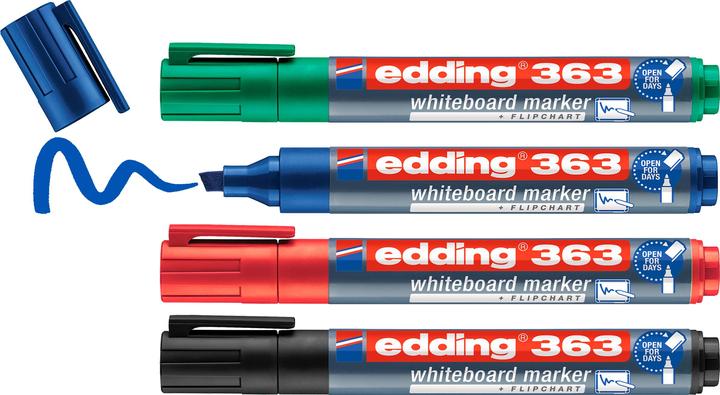 Actual product image Edding Whiteboard markers 363 (Green, Blue, Black, Red, 5 mm, 4 x)
