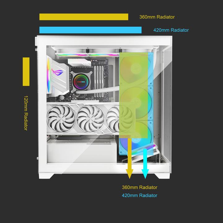 Actual product image Xilence Xilent Gleam XG271 wh (ATX, mATX, Mini-ITX)