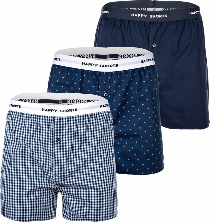 Immagine prodotto Happy shorts Boxer in tessuto dal taglio casual e confortevole (M, confezione da 3)