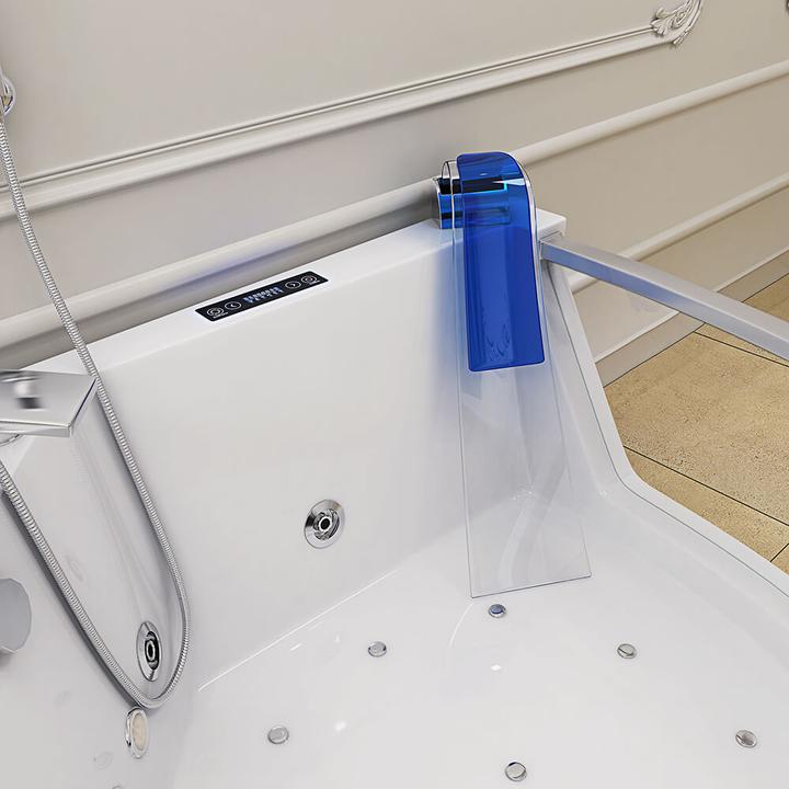 Produktbild Home Deluxe Whirlpool Badewanne mit LED Lichttherapie NAUTICA L - 140x140cm (140 cm, 140 cm)