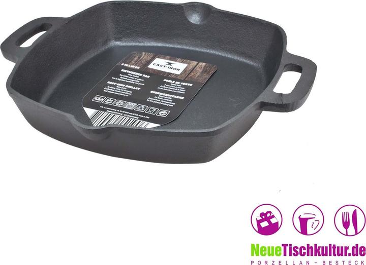 Productafbeelding H&H No Name IJzeren pan met handvat (25 cm, Koekenpan, Gietijzer)