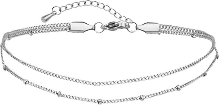 Star Piercing Fusskette silber Basic und Basic Ringe (ohne Messing, Chirurgenstahl 316L)