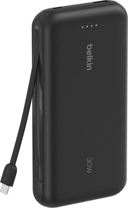 Actual product image Belkin Powerbank 20.000mAh black 30W integr.USB-C cable BPB024hqBK (20000 mAh, 30 W, 74 Wh)