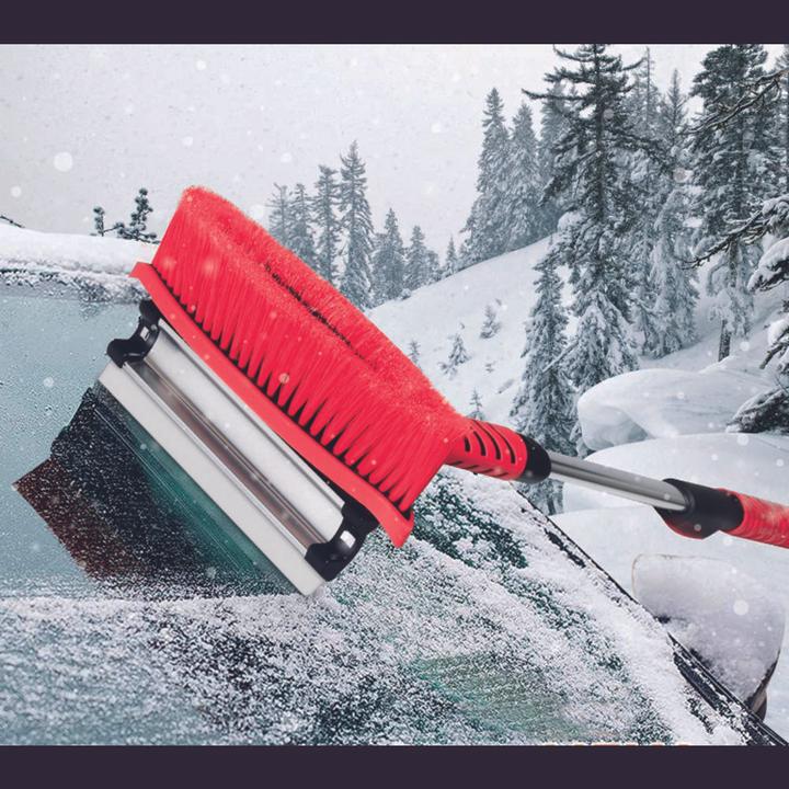 Actual product image IWH Eiskratzer / Schneebesen ausziehbar, mit Schneeschaufel Schwarz, Rot