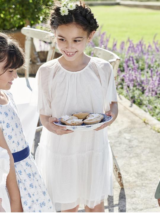 Image du produit Vertbaudet Robe de cérémonie fille avec manches papillon (92)