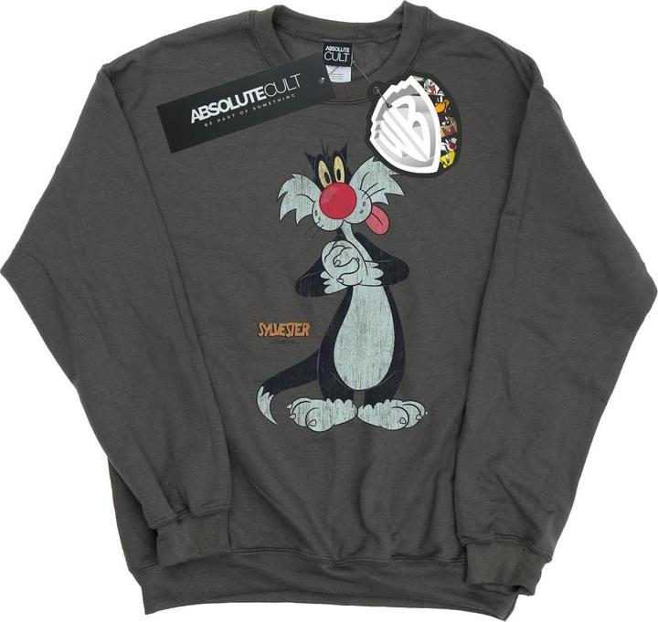Actual product image Looney Tunes Womens/Ladies Sylvester Distressed Sweatshirt (L)