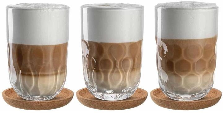 Produktbild Leonardo Cappuccino Becher Gocce mit Untersetzer 380 ml (380 ml, 6 x)