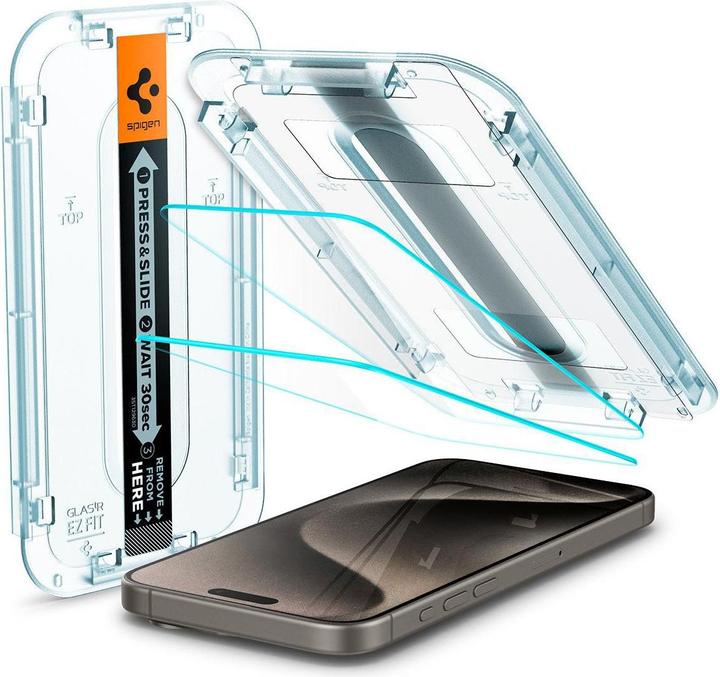 Spigen Glas.TR EZ Fit (2 Piece, Apple iPhone 15 Pro)
