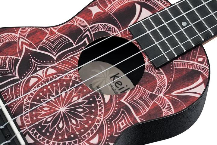 Actual product image Keiki Ukulele Package - Soprano - Red Kaleidoscope (Soprano, Soprano)