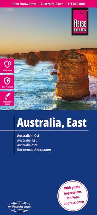 Produktbild Landkarte Australien, Ost / Australia, East (1:1.800.000)