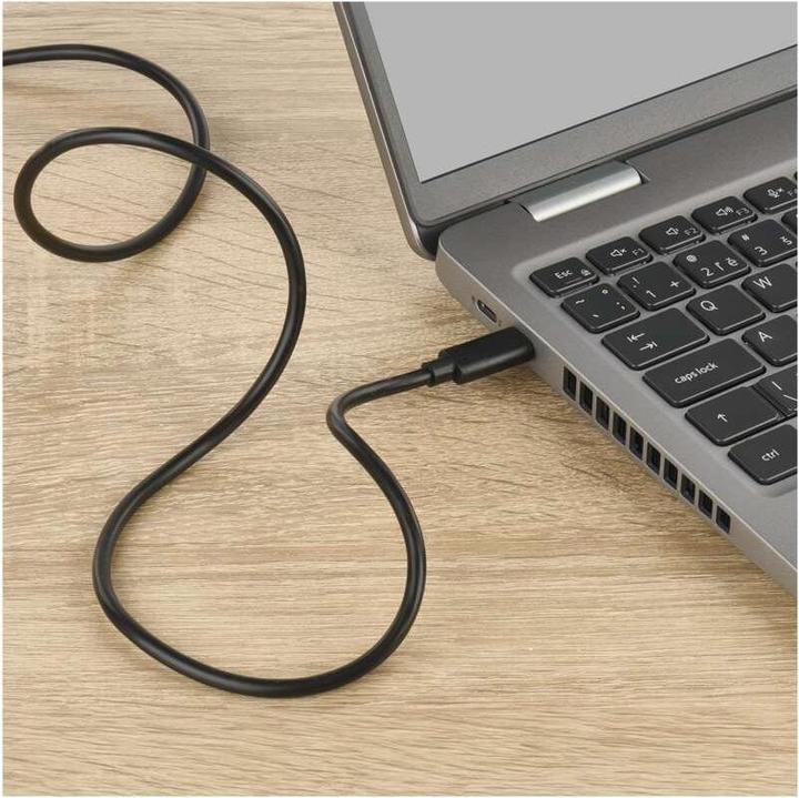 Actual product image Emos USB Kabel 2.0 C Stecker - USB C Stecker 2m, schwarz (2 m, USB 2.0)