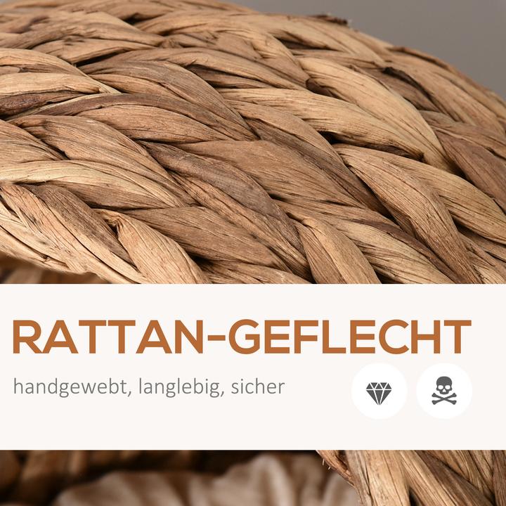 Immagine prodotto PawHut Casa per gatti in rattan intrecciato (Gatto)