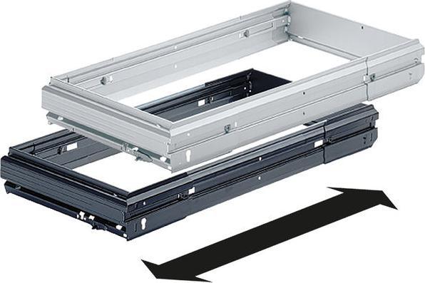 Actual product image Hettich Systema Top 2000 suspension file frame 700-872 / 316 mm aluminium finish (1 pcs.)