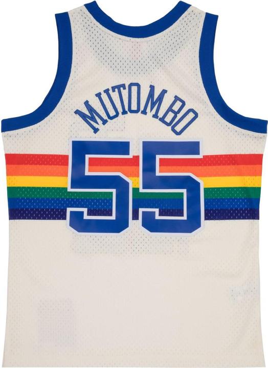Produktbild Mitchell & Ness Swingman Jersey Denver Nuggets OFF-WHITE Dikembe Mutombo - S (S)