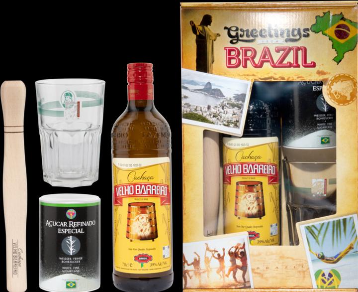 Image du produit Velho Barreiro Caipirinha Set Chachaca 0,7 litre 39% vol.