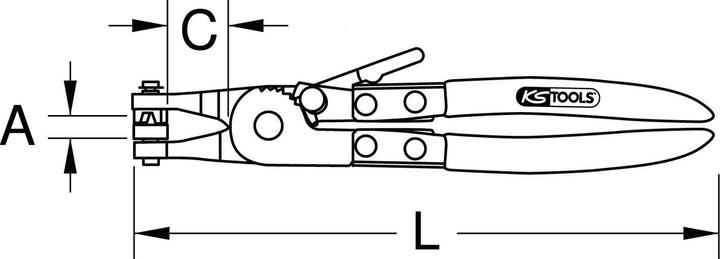 Image du produit KS Tools Pince à colliers pour tuyaux. 220mm 115.1046 (220 mm)