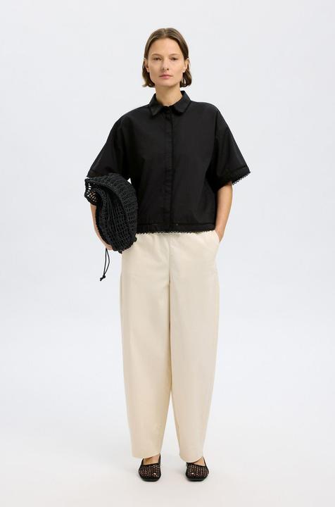 Image du produit Selected Femme Cropped Kurzarmhemd (36)