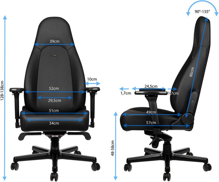 Actual product image noblechairs ICON - Black Edition