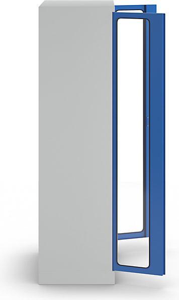 Actual product image MBA-System STANDARD equipment and cleaning cupboard, with vision panel doors, light grey / (37 cm, 112 cm)
