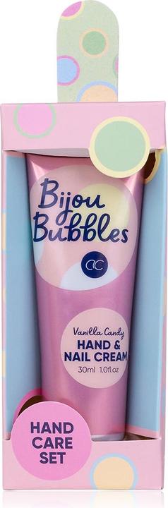 Produktbild Accentra Handpflegeset BIJOU BUBBLES in Geschenkbox, inkl. 30ml Hand- & Nagelcreme, Nagelfeile, Duft: Vanilla (Manicure set)