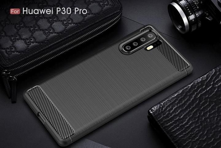 Actual product image Screenguard Huawei P30 Pro Cover Carbon Brushed Soft TPU (Huawei P30 Pro)