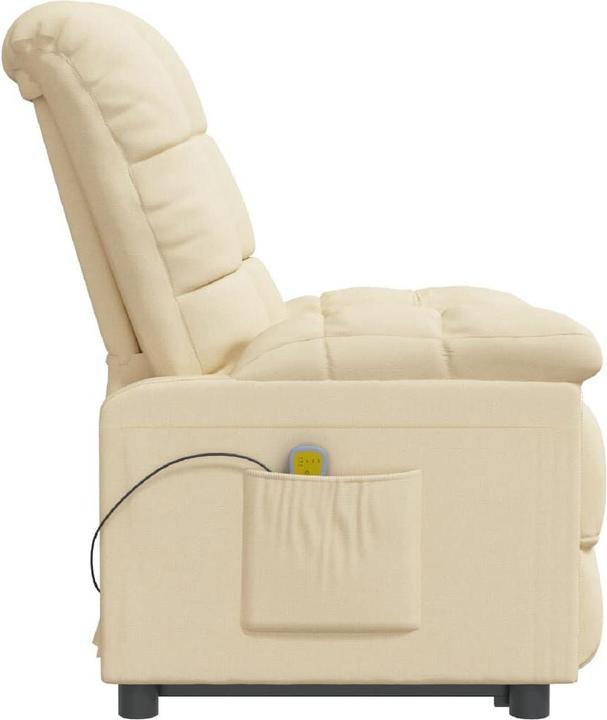 Immagine prodotto VidaXL Poltrona massaggiante Poltrona TV Poltrona relax Poltrona reclinabile Tessuto crema