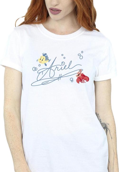 Actual product image Disney Womens/Ladies The Little Mermaid Ariel Cotton Boyfriend T-Shirt (XL)
