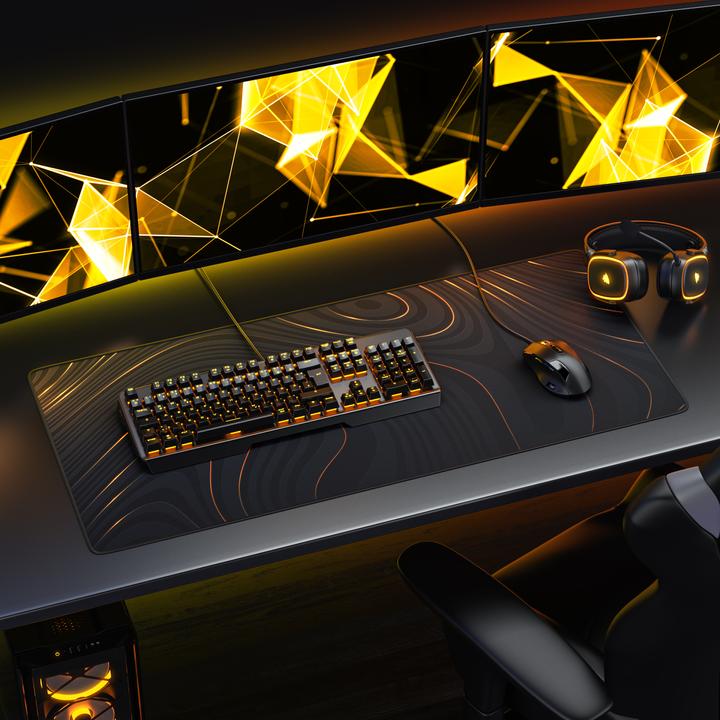 Produktbild Titanwolf Gaming Mauspad, 900 x 400mm XXL Speed Gaming Mausmatte, Mauspad extra große Oberfläche, Abstrakt (XXL)