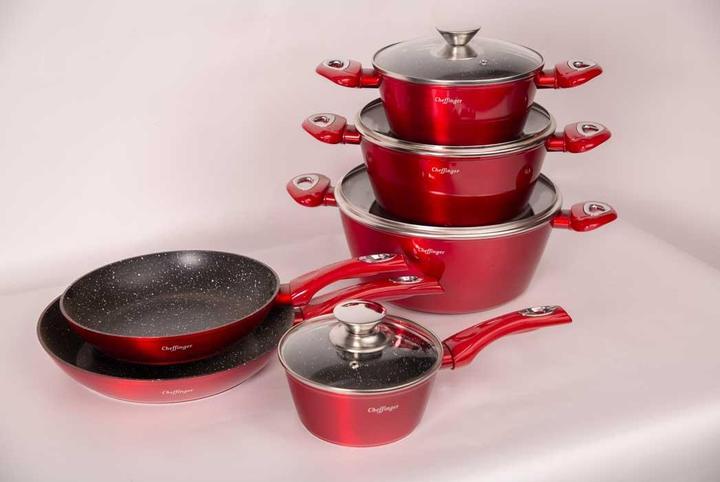 Immagine prodotto JTI Set da cucina da 10 pezzi - rosso (28 cm)