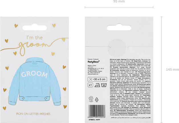 Image du produit Partydeco Patch à repasser - Groom
