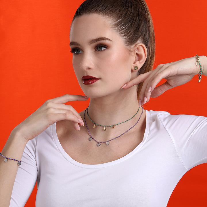 Image du produit La Petite Story Collier Friendship Stars (Émail, Acier inoxydable)