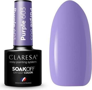 Claresa Soak Off UV/LED Purple hybrid polish 603 5g (Purple, UV-Gel Lack)