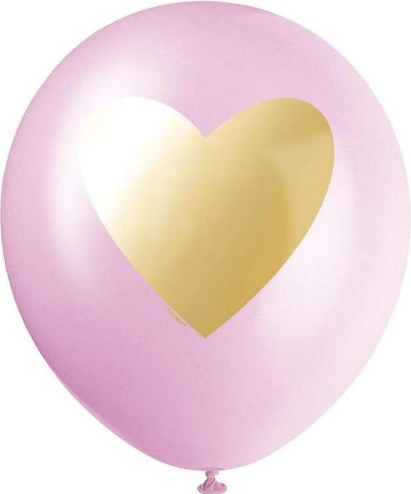 Actual product image Unique Party Latex Heart Balloons (Pack of 6) (6 x)