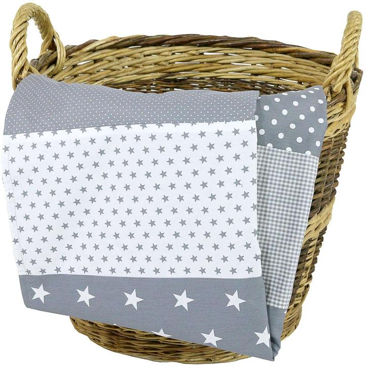 Produktbild Ullenboom Kuscheldecke Sterne grau 70 cm x 100 (70 x 100 cm)
