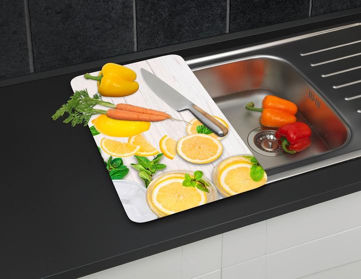 Image du produit Wenko Herdabdeckplatte Universal Mod. Zitronen 2er Set, für alle Herdarten