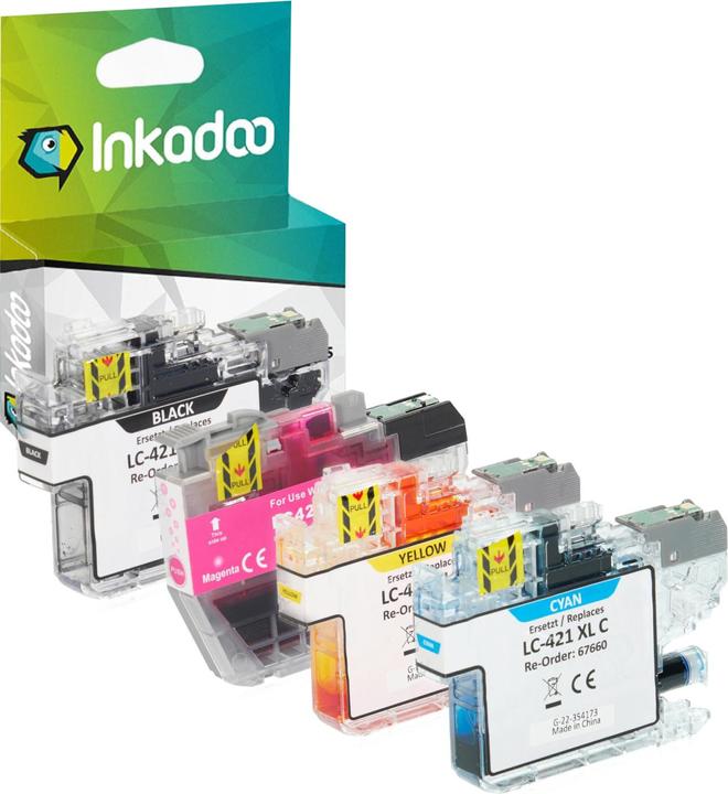 Immagine prodotto Inkadoo Compatibile con Brother LC-421 XL (M, C, FC, Y)