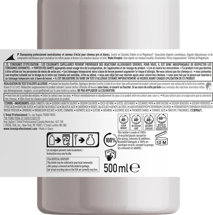 Immagine prodotto L'Oréal Professionnel Shampoo d'argento (500 ml, Shampoo liquido)