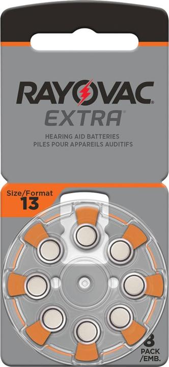 Image du produit Rayovac Lot de 2 piles pour aides auditives Type 13,orange, Zn/air 1,45 volt 290 mAh, pack de 16 (16 pcs, 310 mAh)